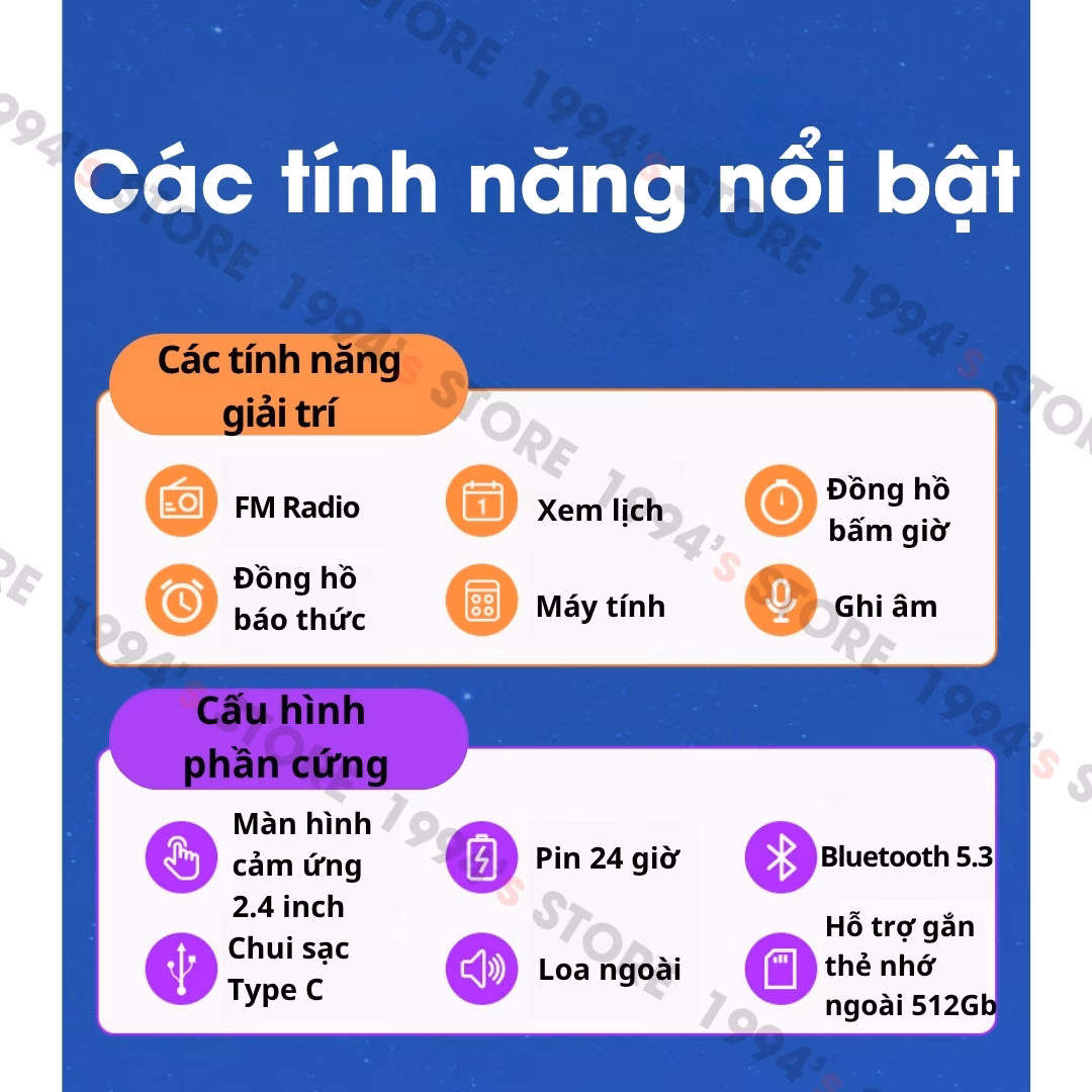 Máy Nghe Nhạc Ruizu C3 Bluetooth 5.3 Cảm Ứng - Loa Ngoài, Xem Phim, Nghe Nhạc Mp3 Cao Cấp