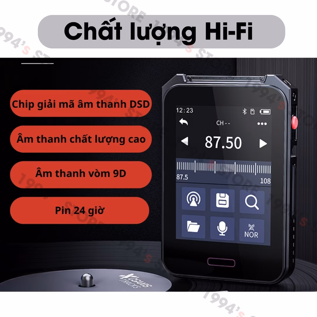 Máy Nghe Nhạc Ruizu C3 Bluetooth 5.3 Cảm Ứng - Loa Ngoài, Xem Phim, Nghe Nhạc Mp3 Cao Cấp