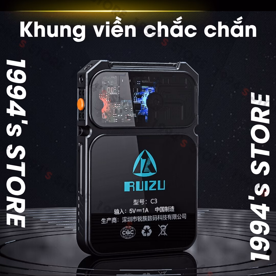 Máy Nghe Nhạc Ruizu C3 Bluetooth 5.3 Cảm Ứng - Loa Ngoài, Xem Phim, Nghe Nhạc Mp3 Cao Cấp