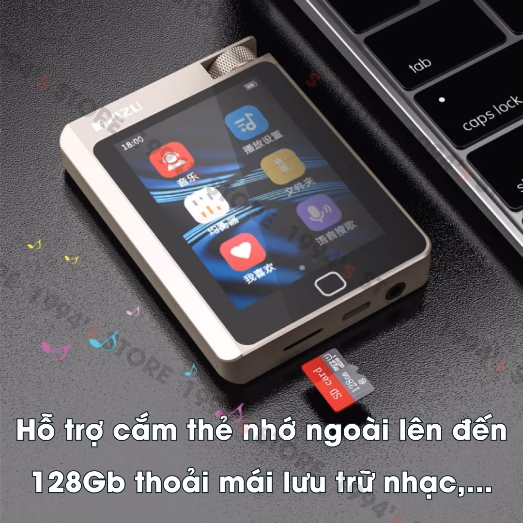 Máy Nghe Nhạc Cao Cấp Ruizu A55 16GB Bluetooth 5.2 - Chip Âm Thanh DSD256, DAC HIFI, Hi-Res Audio