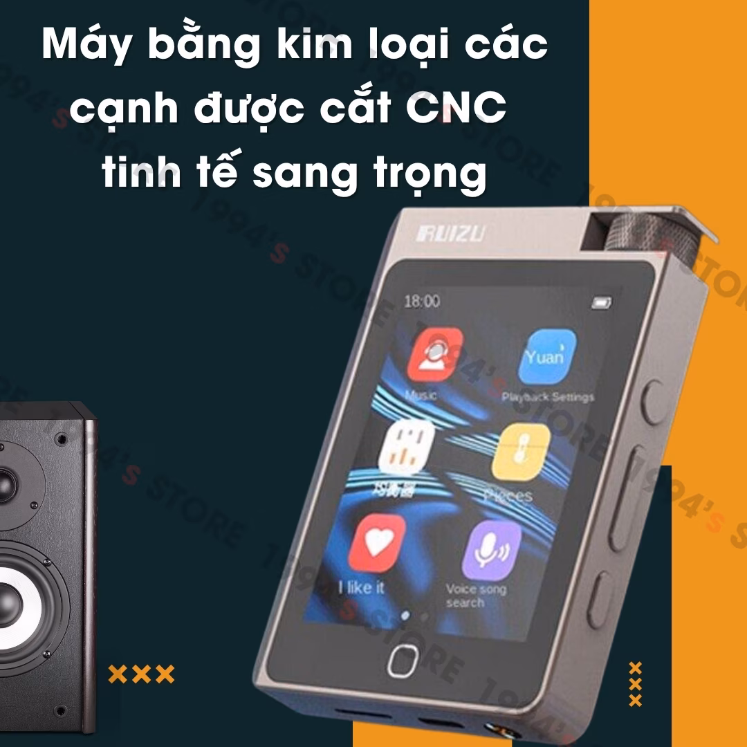 Máy Nghe Nhạc Cao Cấp Ruizu A55 16GB Bluetooth 5.2 - Chip Âm Thanh DSD256, DAC HIFI, Hi-Res Audio