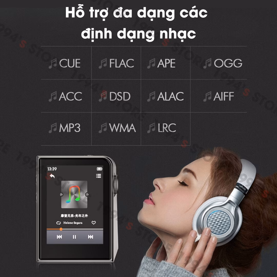 Máy Nghe Nhạc Cao Cấp Ruizu A58 16GB Bluetooth 5.2 - Chip DSD256, DAC HIFI, Có Tiếng Việt, Điều Chỉnh EQ