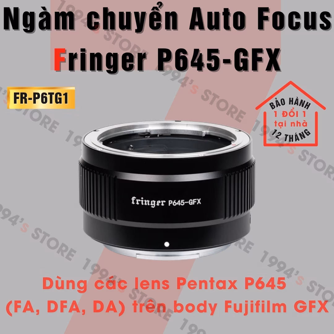 Ngàm chuyển Auto Focus Fringer P645-GFX - Pentax P645 (FA, DFA, DA) sang Fujifilm GFX