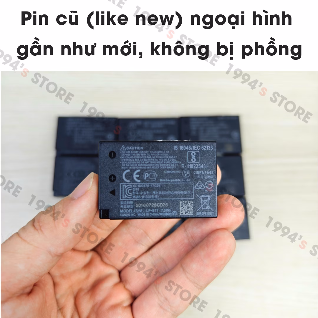 pin canon lp-e17 chính hãng bóc máy