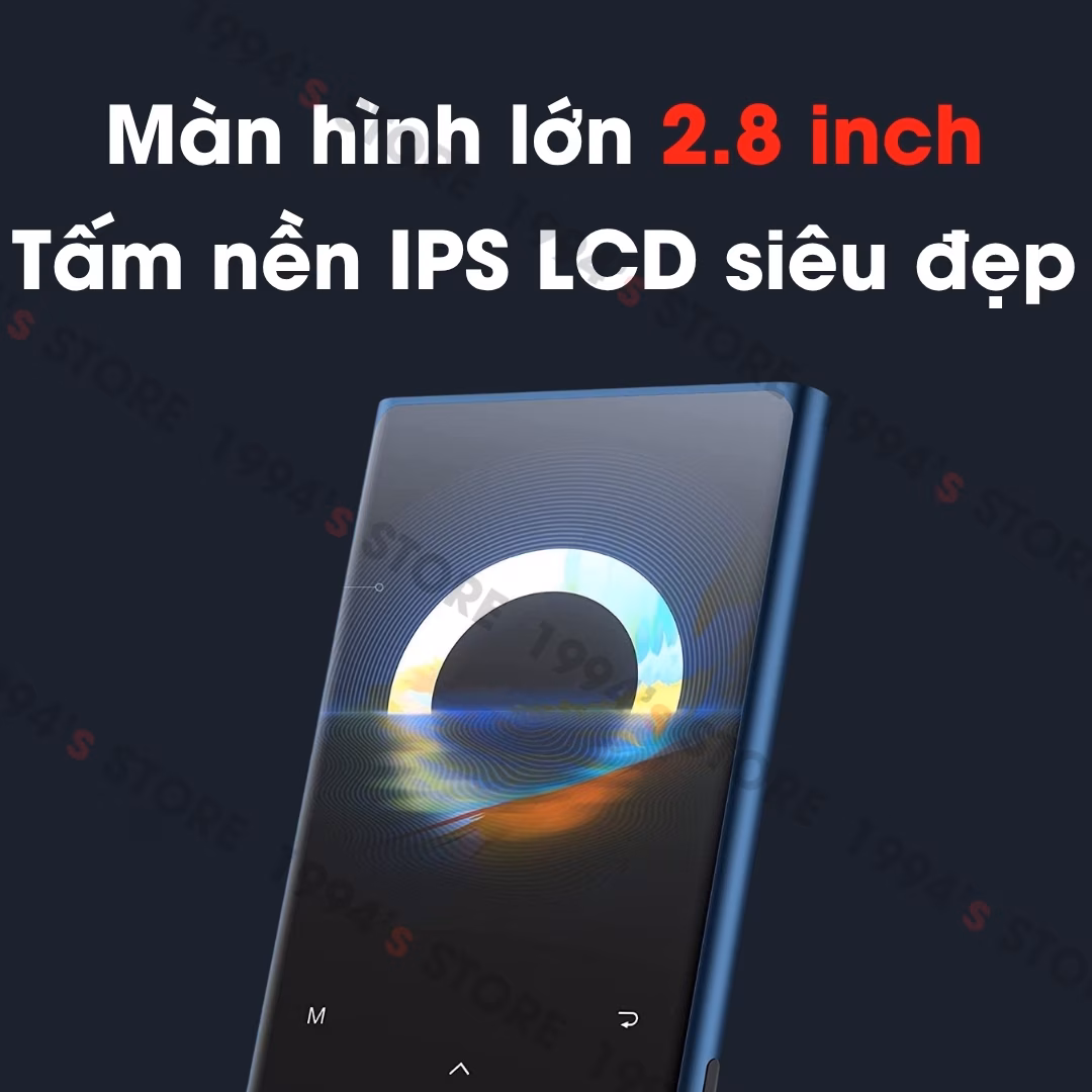 Máy Nghe Nhạc Benjie W02 Cảm Ứng - Bluetooth 5.3, Màn Hình Lớn, Có Loa Ngoài, Hỗ Trợ Xem Phim, Đọc Ebook, Nghe Nhạc Mp3