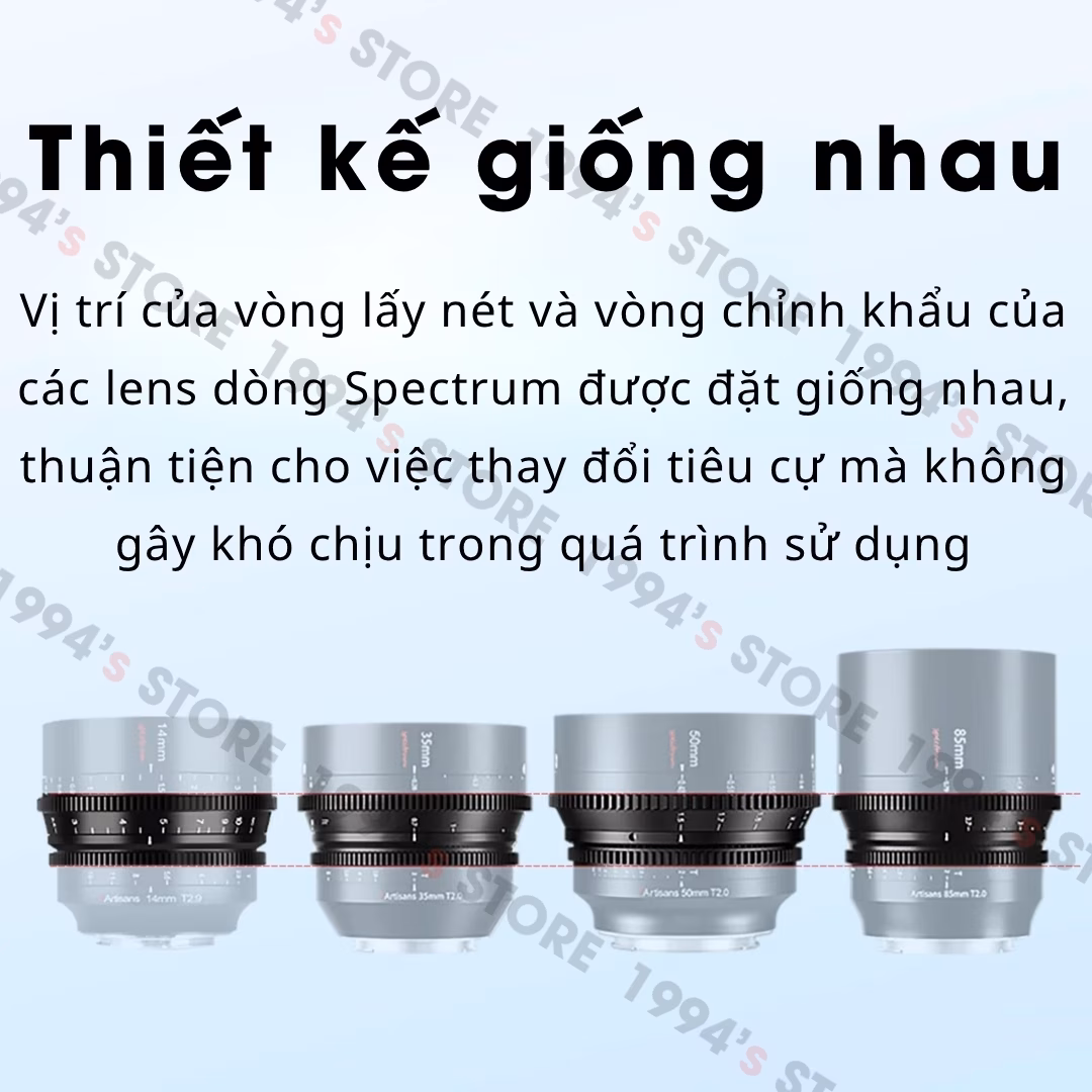 Lens Cine Full Frame khẩu lớn T2.0 giá rẻ