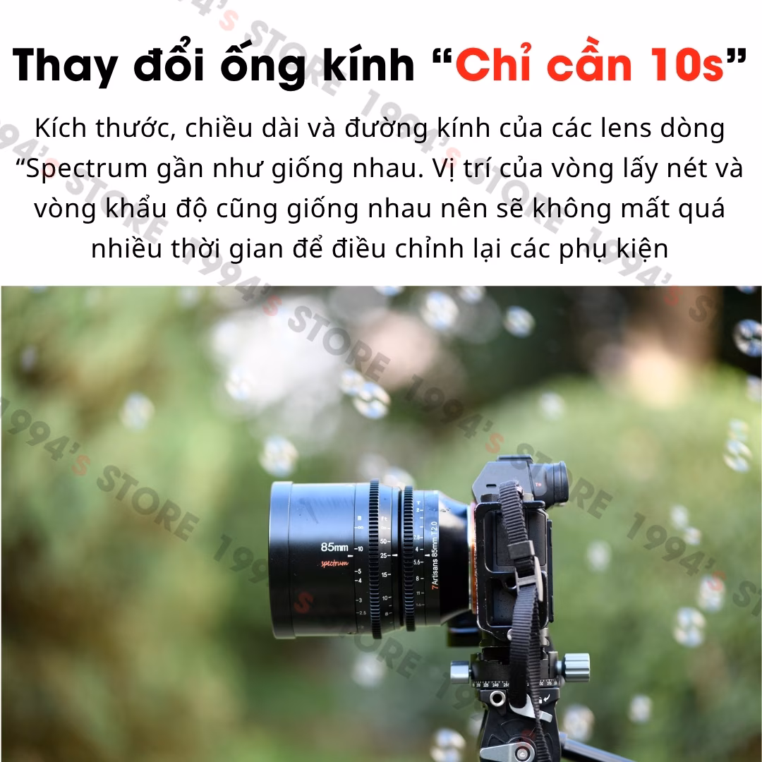 Ống kính 7Artisans 85mm T2.0 Spectrum Cine cho Sony/Nikon/Canon/Leica