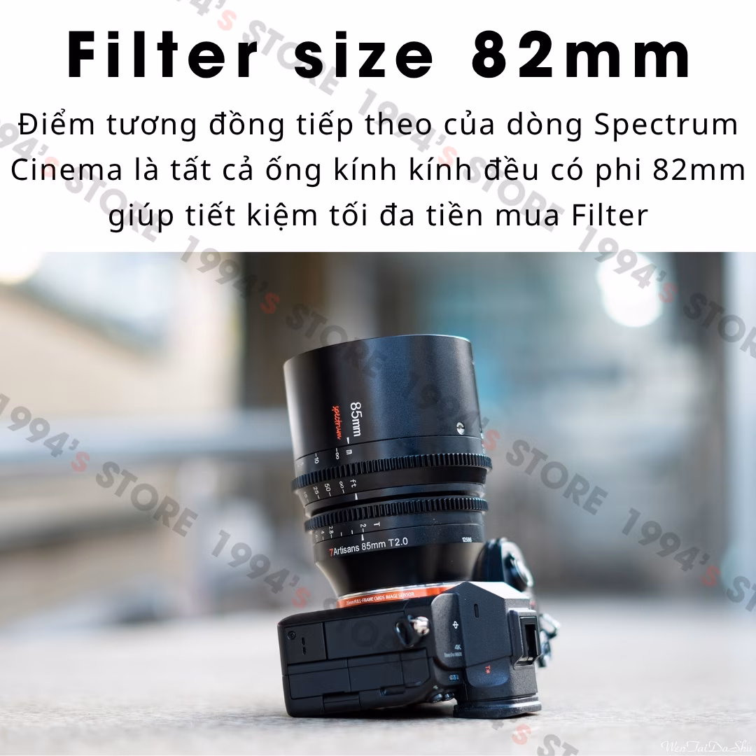 Ống kính 7Artisans 85mm T2.0 Spectrum Cine cho Sony/Nikon/Canon/Leica