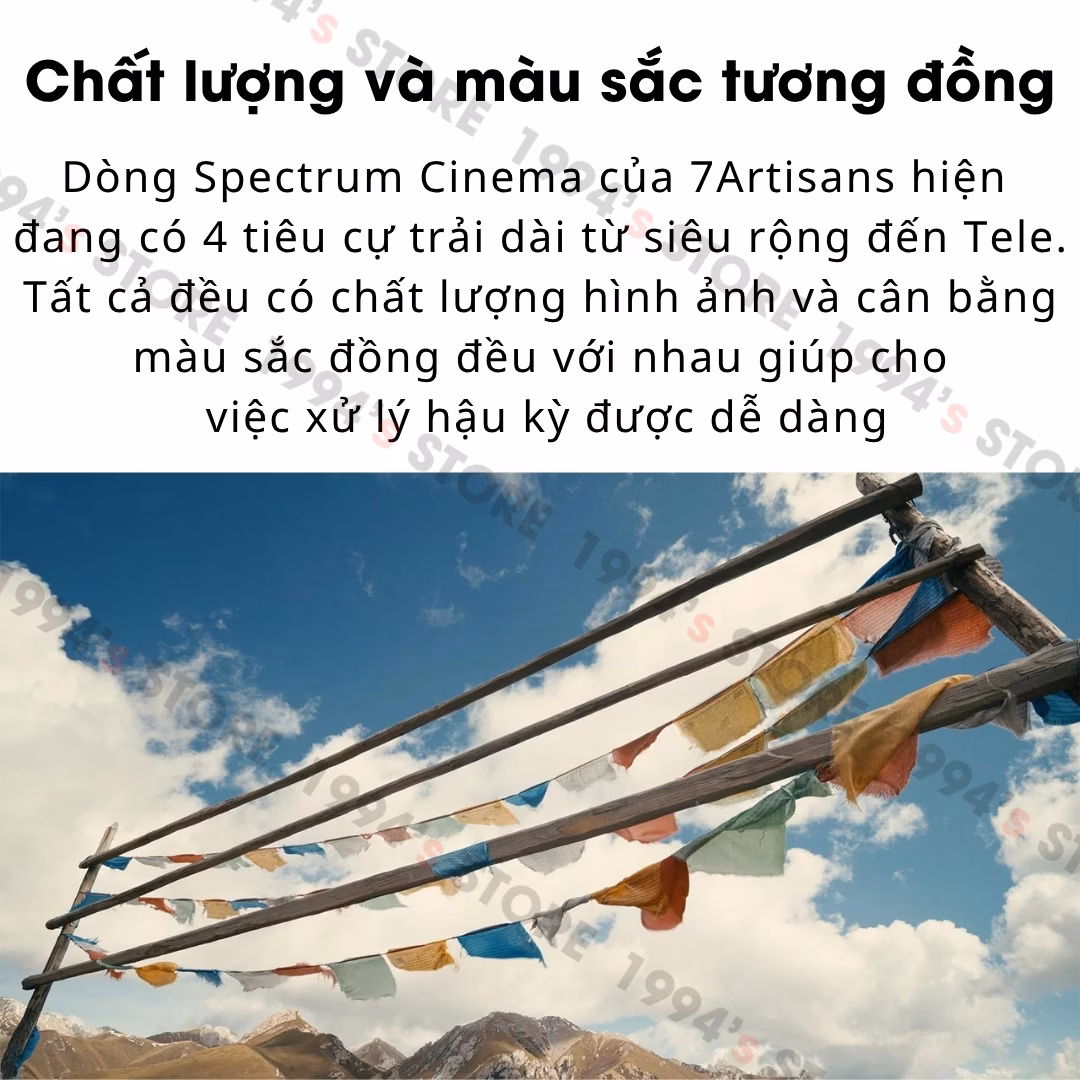 7Artisans 14mm T2.9 Spectrum Cine Full-Frame Chính Hãng