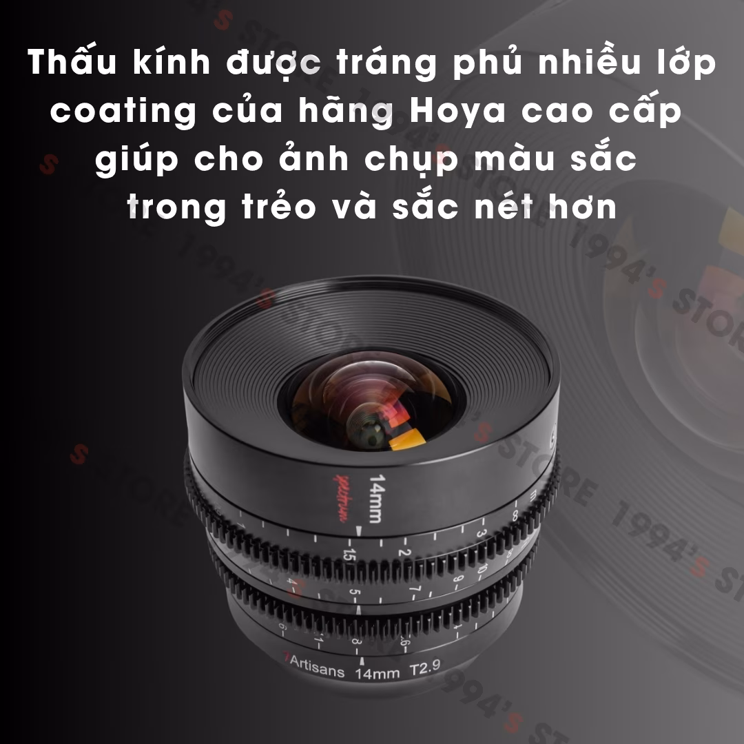 7Artisans 14mm T2.9 Spectrum Cine Full-Frame Chính Hãng