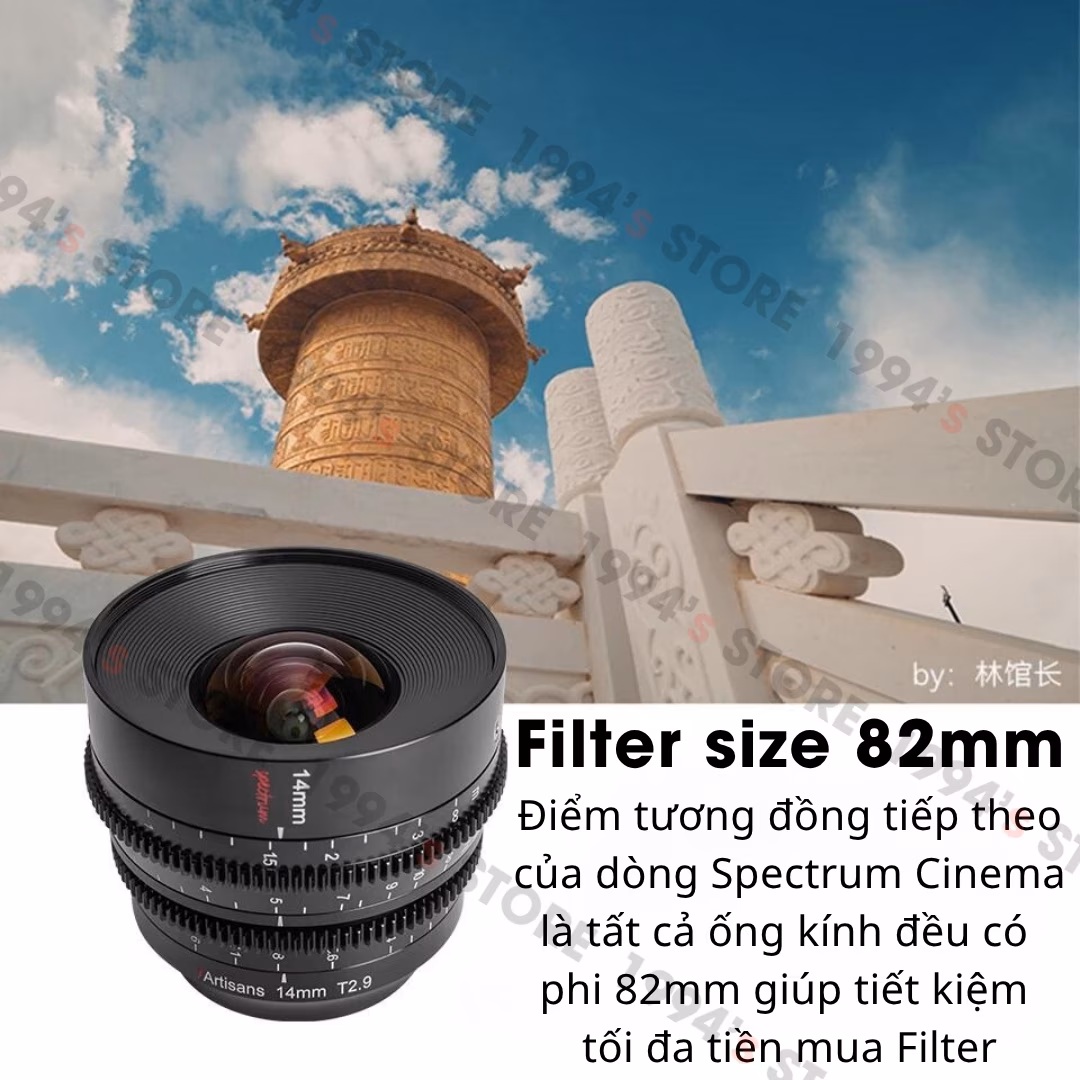 7Artisans 14mm T2.9 Spectrum Cine Full-Frame Chính Hãng