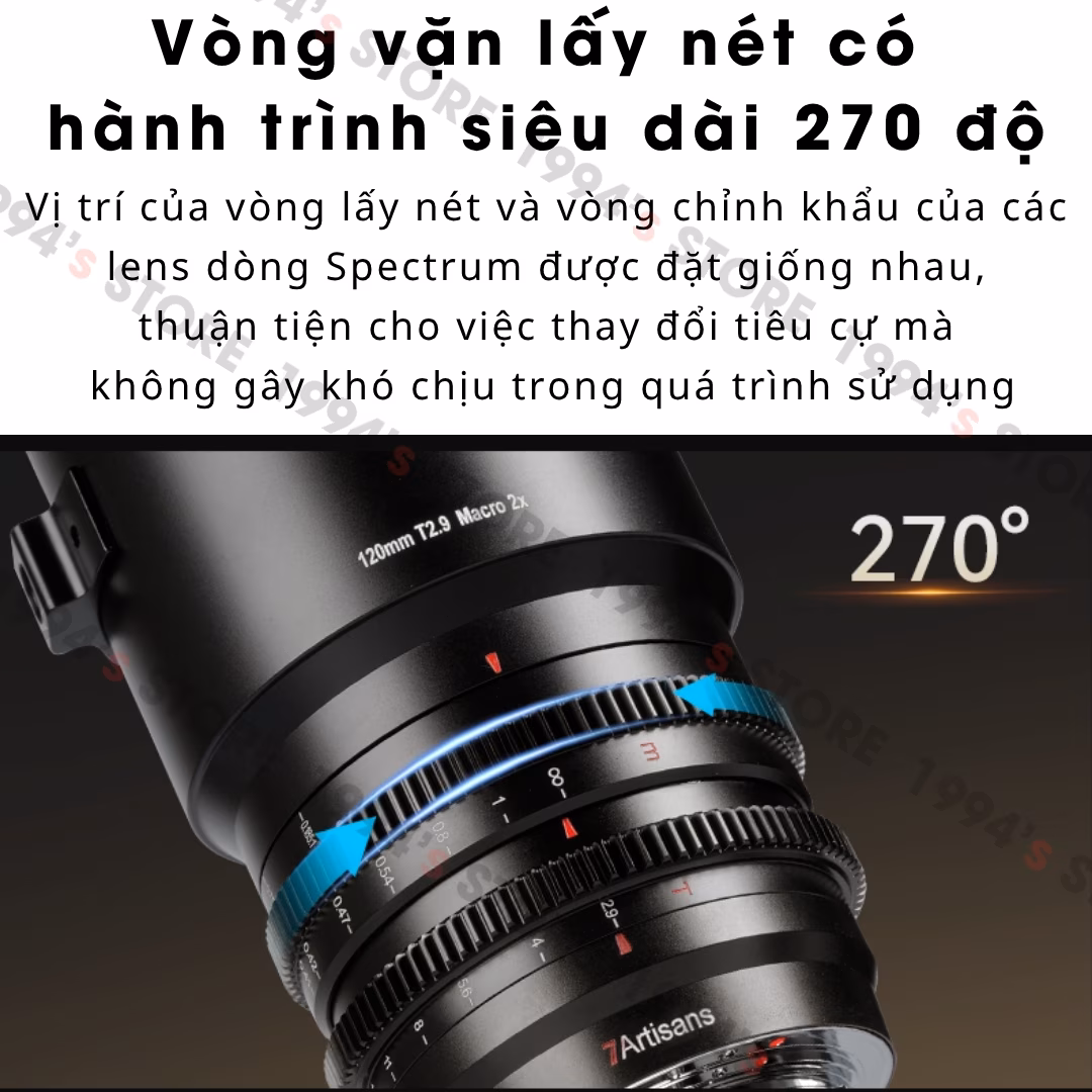 Ống kính 7Artisans 120mm T2.9 Spectrum Cine Macro 2X cho Sony/Nikon/Canon/Leica