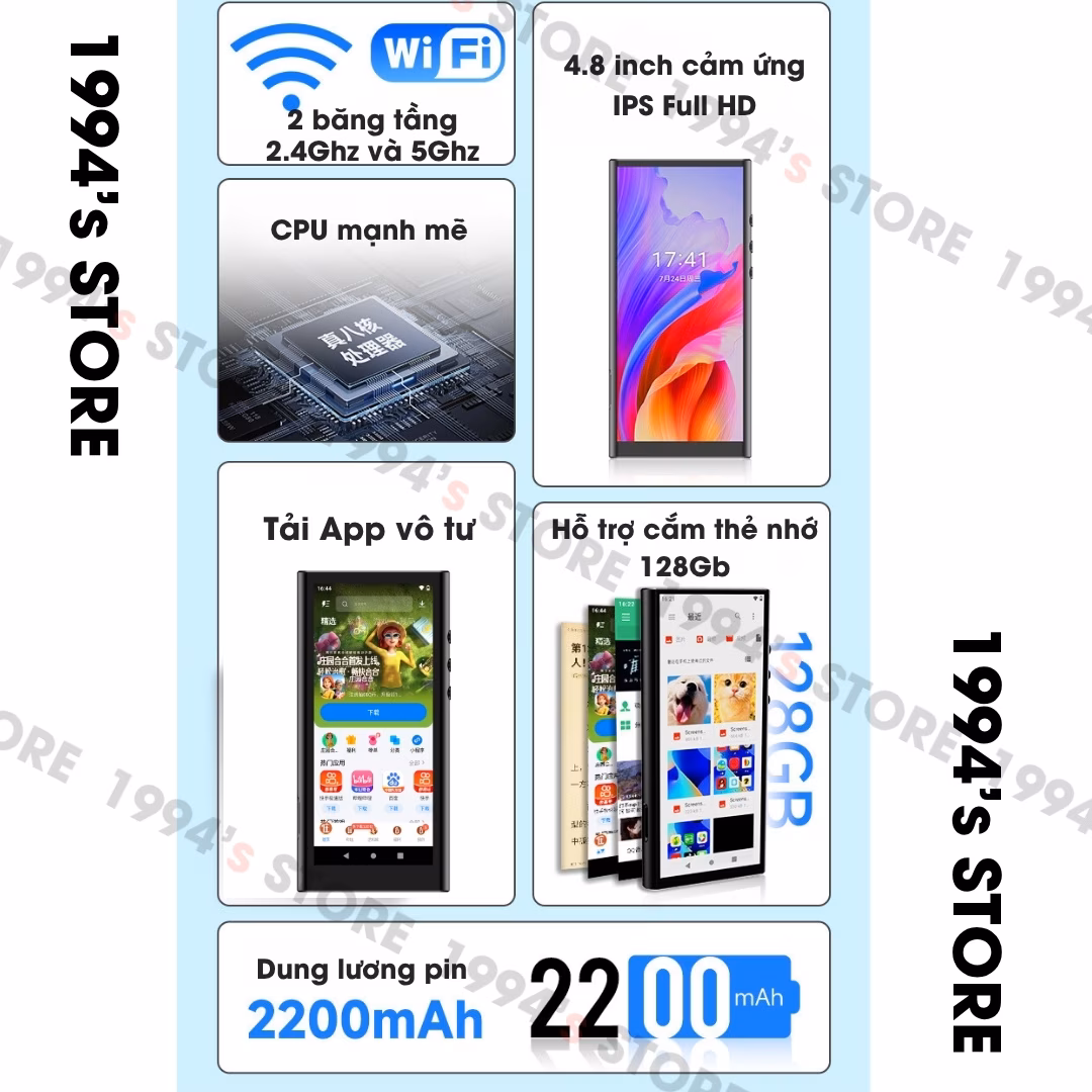 máy nghe nhạc ruizu h12 wifi