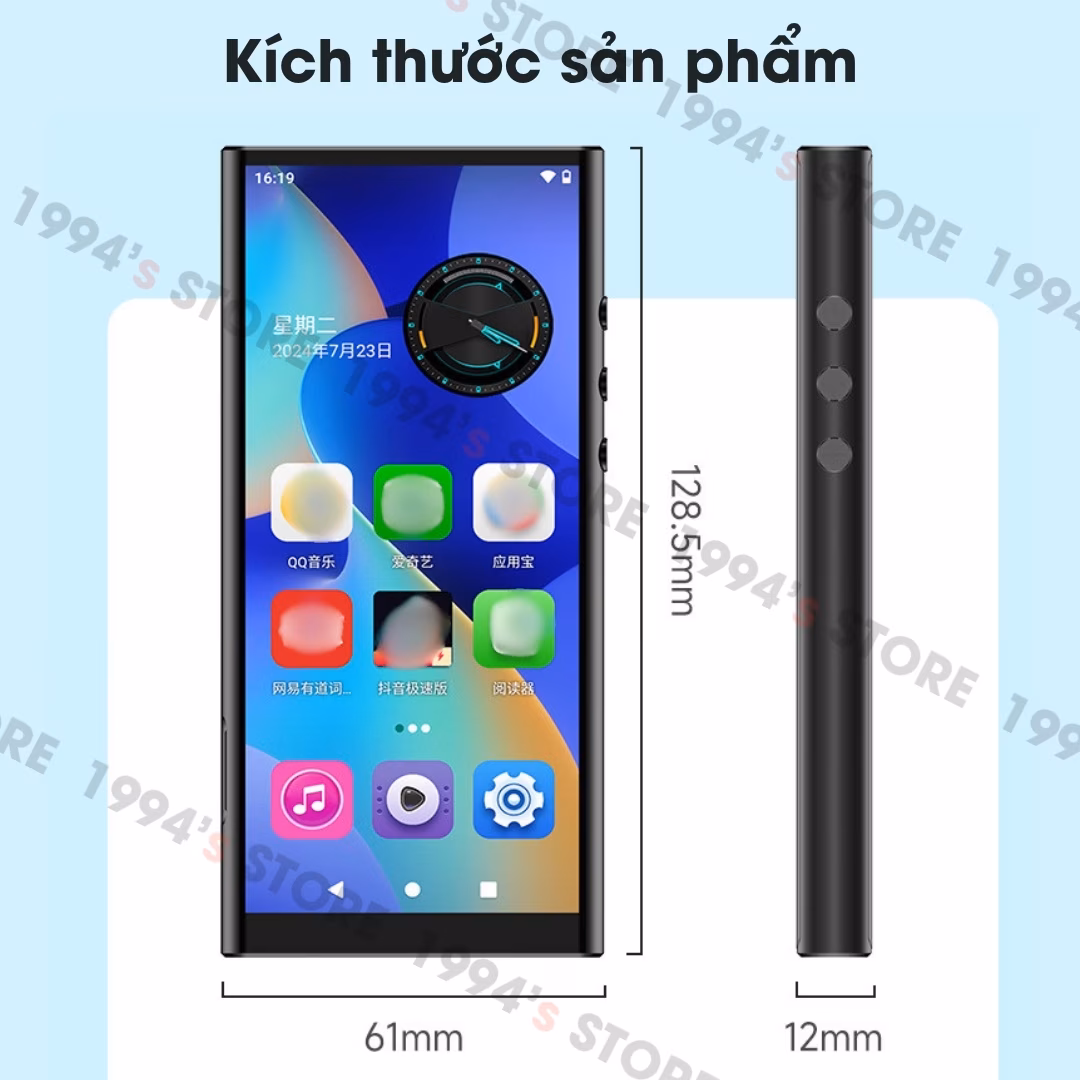 máy nghe nhạc màn hình cảm ứng lớn