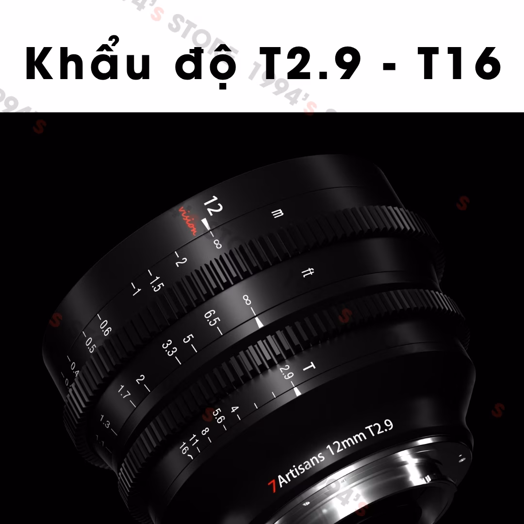 Ống kính quay phim MF 12mm cho Mirrorless