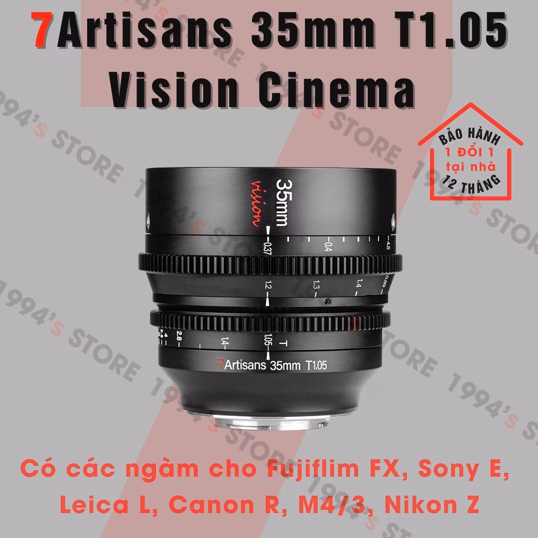 7Artisans 35mm T1.05 Vision Cine Chính Hãng
