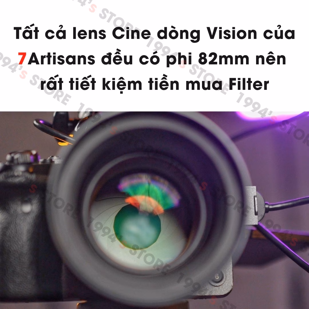 Ống kính 7Artisans 50mm T1.05 Vision Cine cho Fuji/Sony/Nikon/Canon/Leica/M43