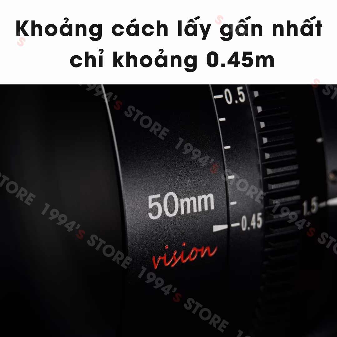 Ống kính 7Artisans 50mm T1.05 Vision Cine cho Fuji/Sony/Nikon/Canon/Leica/M43