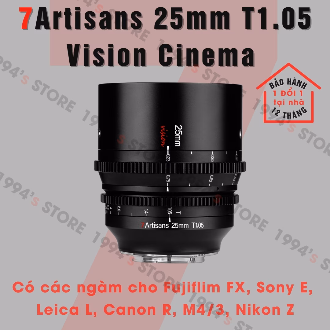 7Artisans Vision 25mm 35mm 50mm T1.05