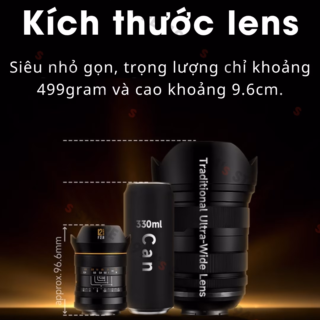 Ống kính Brightin Star 12mm F2.8 AF Full-Frame siêu rộng không méo