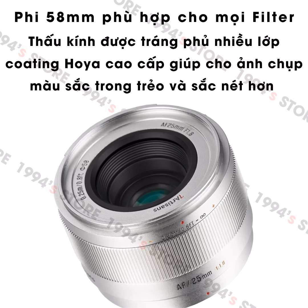 Ống kính 7Artisans 25mm F1.8 AF Lite cho Sony/Fujifilm/Nikon