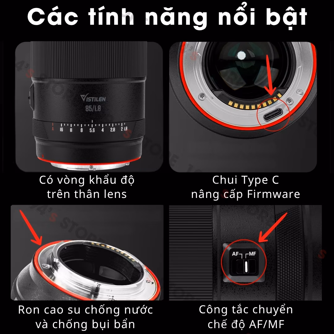 Ống kính Vistilen 85mm F1.8 Pro AF Full Frame cho Canon R/RF