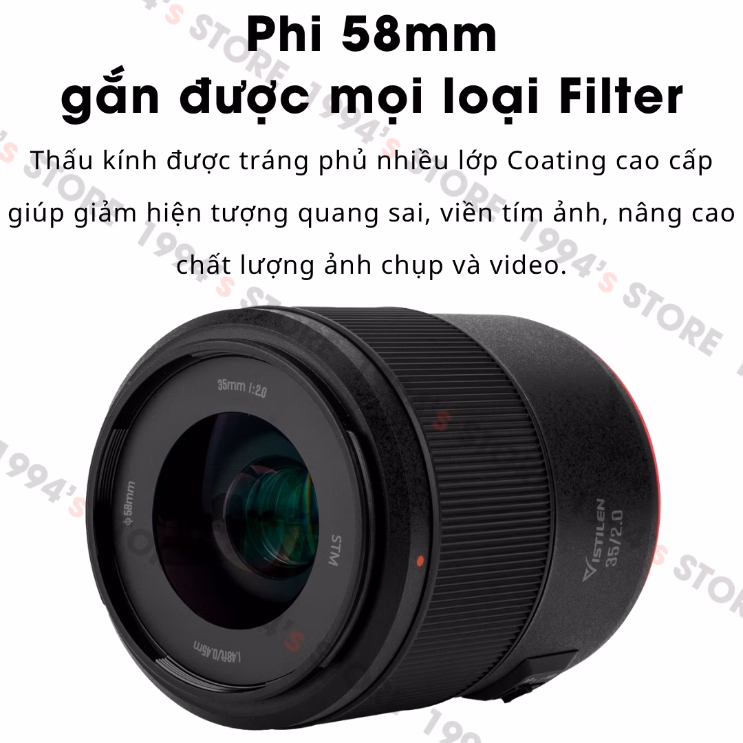 Lens 35mm F2 có ron cao su chống bụi nước