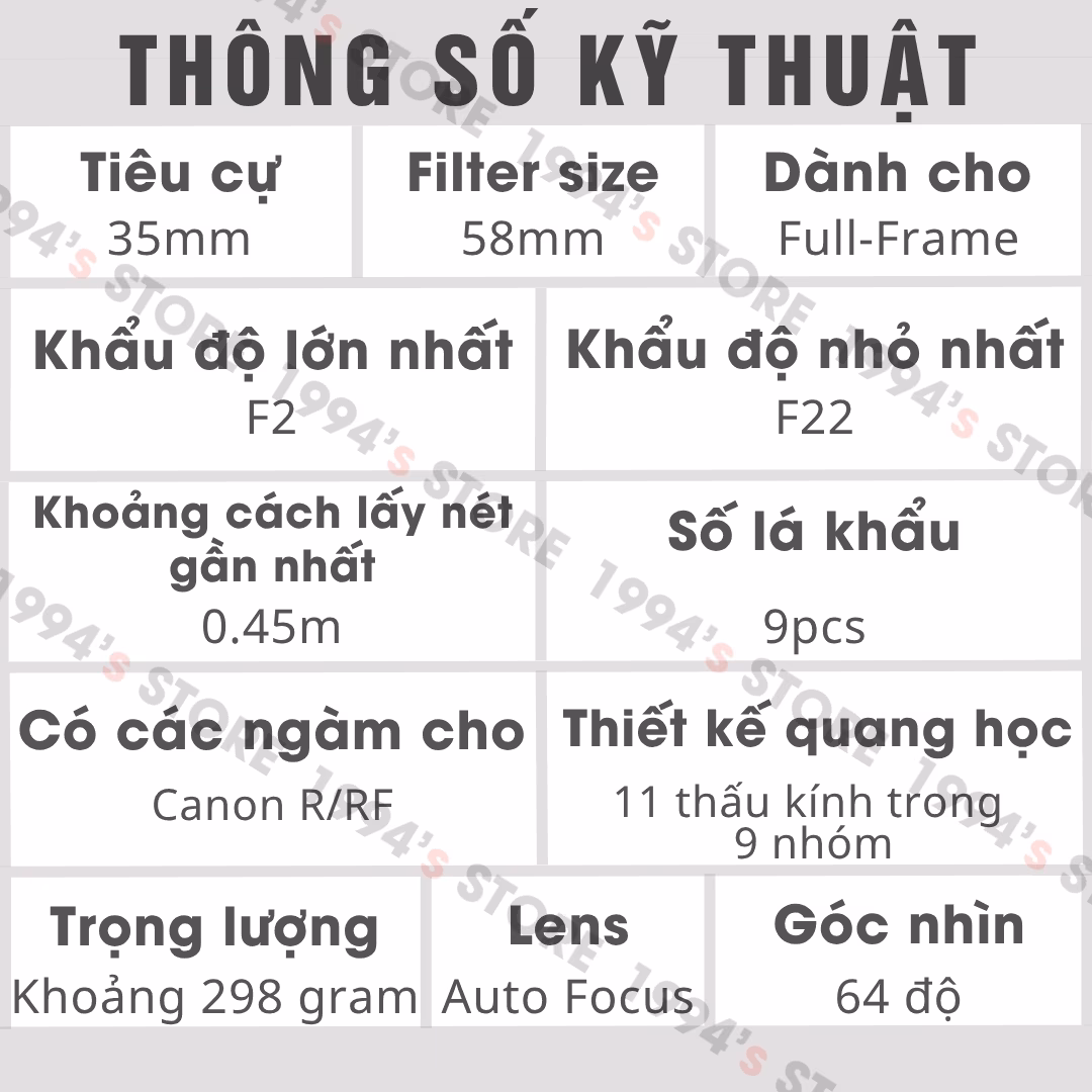 Lens 35mm AF giá rẻ tốt nhất cho Canon EOS R