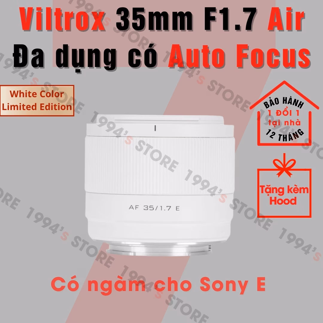 Ống kính Viltrox 35mm F1.7 Air AF White Limited Edition (Màu Trắng) cho Sony E