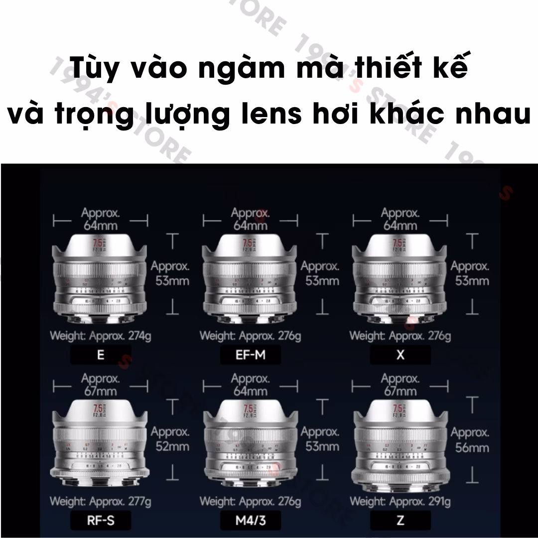 Ống kính Brightin Star 7.5mm F2.8 Mark IV Fisheye cho X/E/EOSM/R/M43/Z