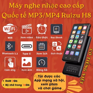 Máy Nghe Nhạc WiFi Bluetooth Ruizu H8 Android | Cảm Ứng 4 Inch
