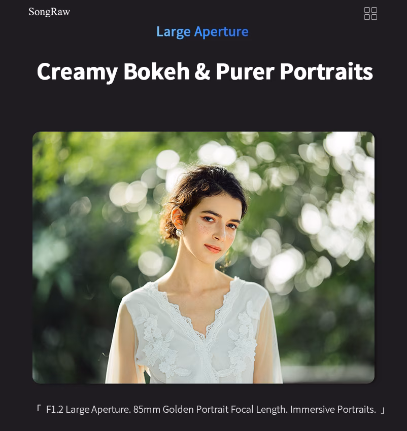 Ống kính SongRaw M-Simplify 85mm F1.2 AF Full-Frame Sony/Nikon Z/Leica L