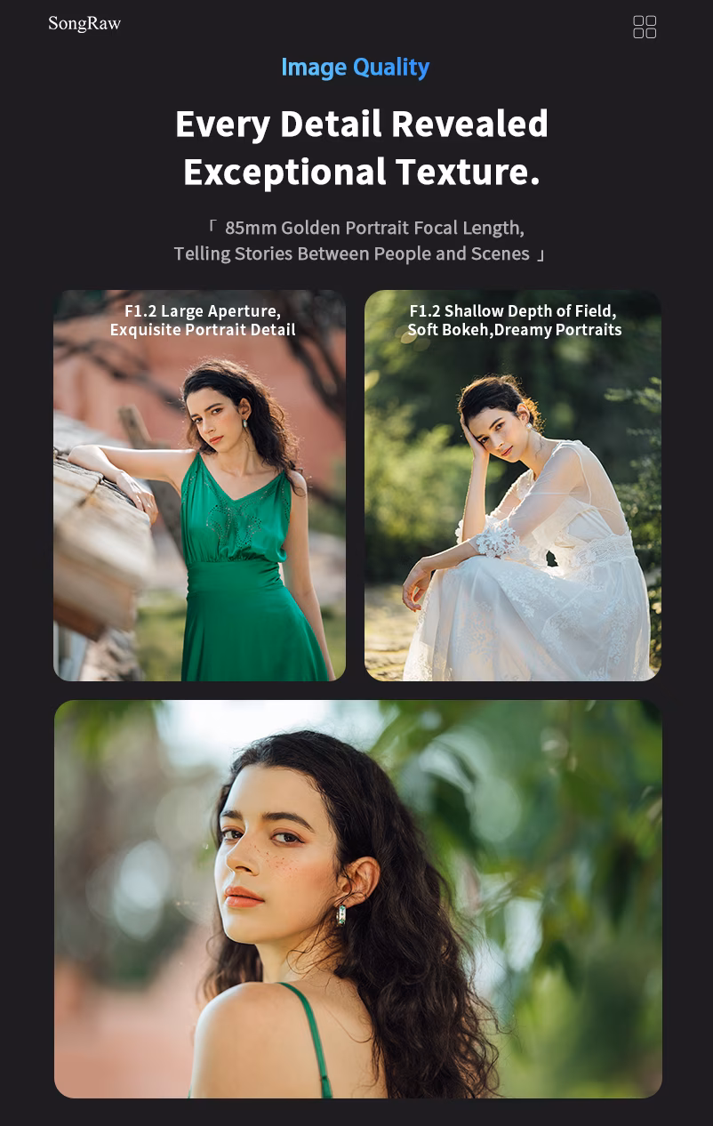 Ống kính SongRaw M-Simplify 85mm F1.2 AF Full-Frame Sony/Nikon Z/Leica L