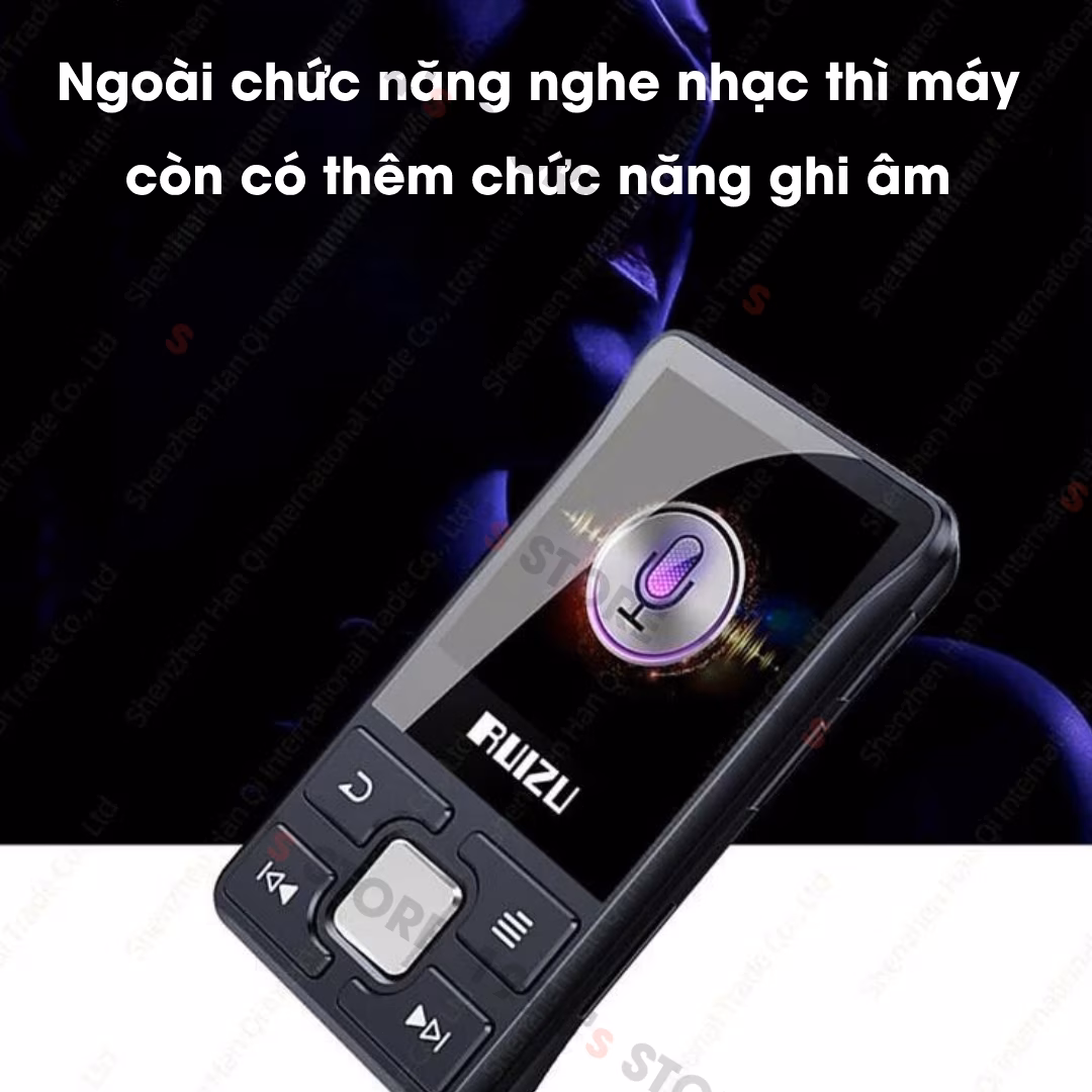 Máy Nghe Nhạc Bluetooth Ruizu X55 Thể Thao Kẹp Áo Chạy Bộ Gym 8GB