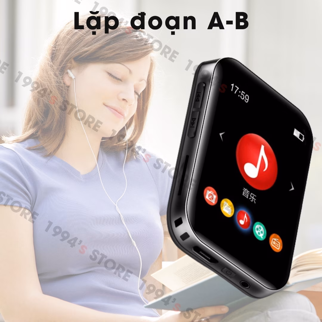 máy nghe nhạc học tiếng anh lặp đoạn ab