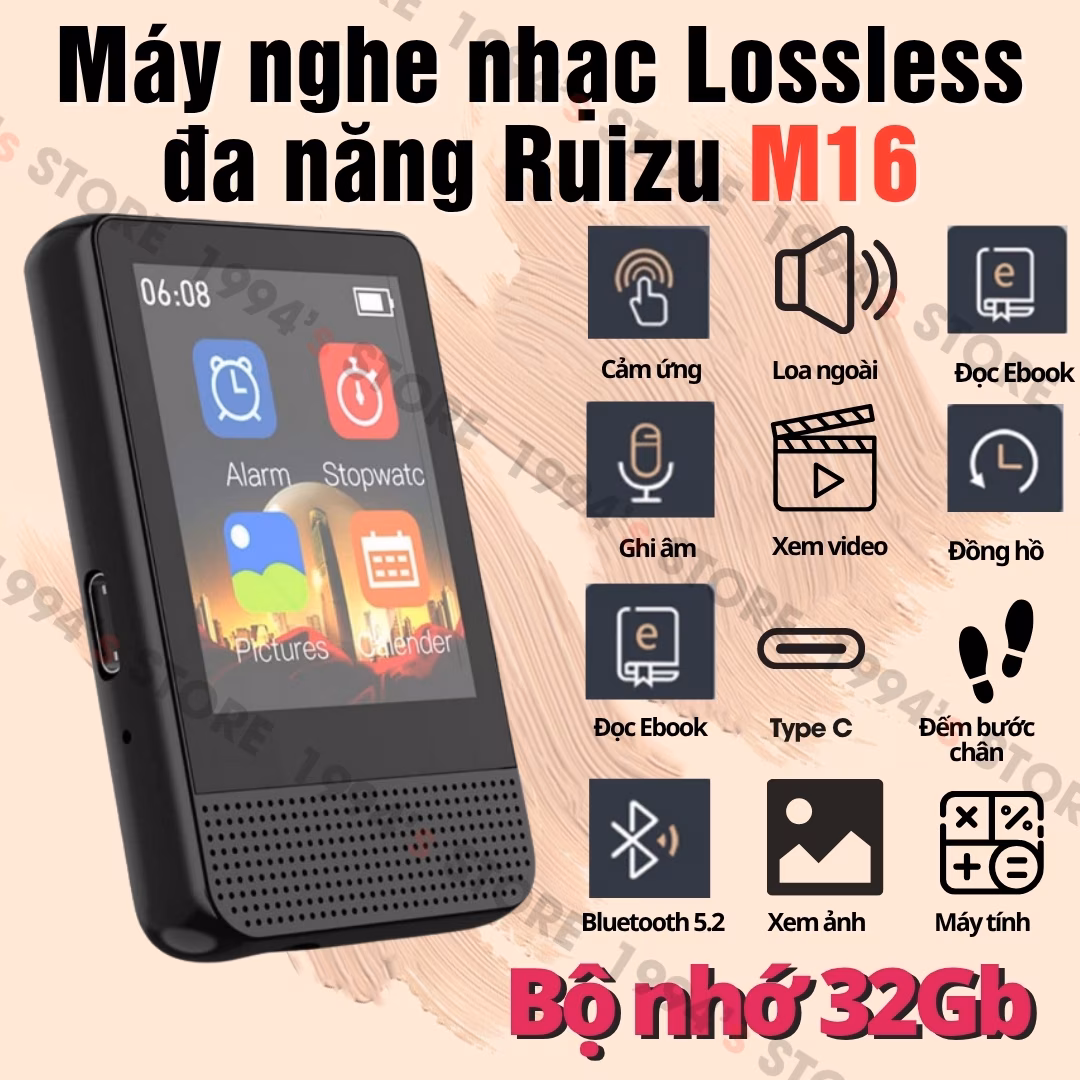 máy nghe nhạc ruizu m16 32gb