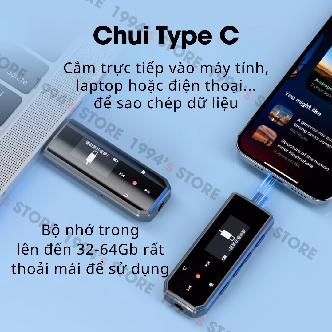 Máy Nghe Nhạc Thể Thao Ghi Âm Ruizu X80 | Hỗ Trợ Học Tiếng Anh, Lặp Đoạn A-B