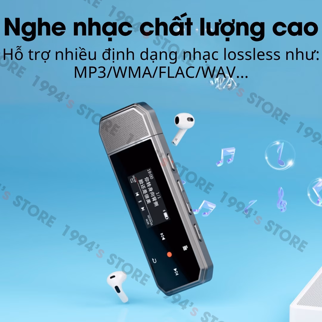Máy Nghe Nhạc Thể Thao Ghi Âm Ruizu X80 | Hỗ Trợ Học Tiếng Anh, Lặp Đoạn A-B