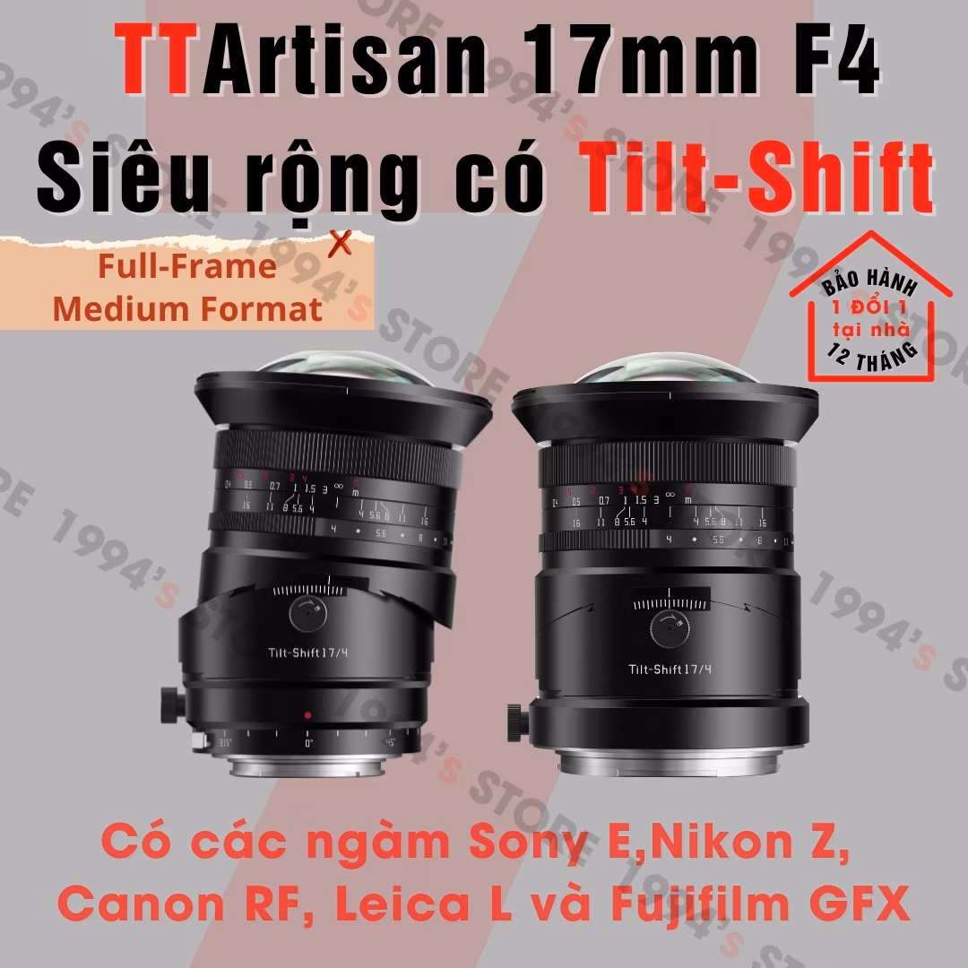 Ống kính TTArtisan 17mm F4 Tilt Shift for Full-Frame