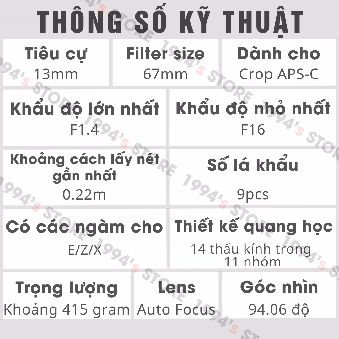 Ống kính AF Viltrox 13mm F1.4 siêu rộng có Auto Focus