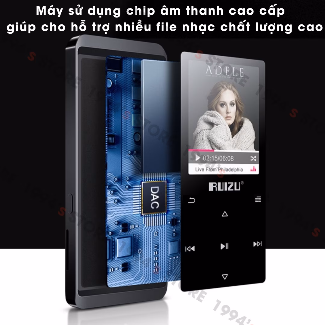 Máy Nghe Nhạc Bluetooth Ruizu D02 Có Loa Ngoài - Học Tiếng Anh