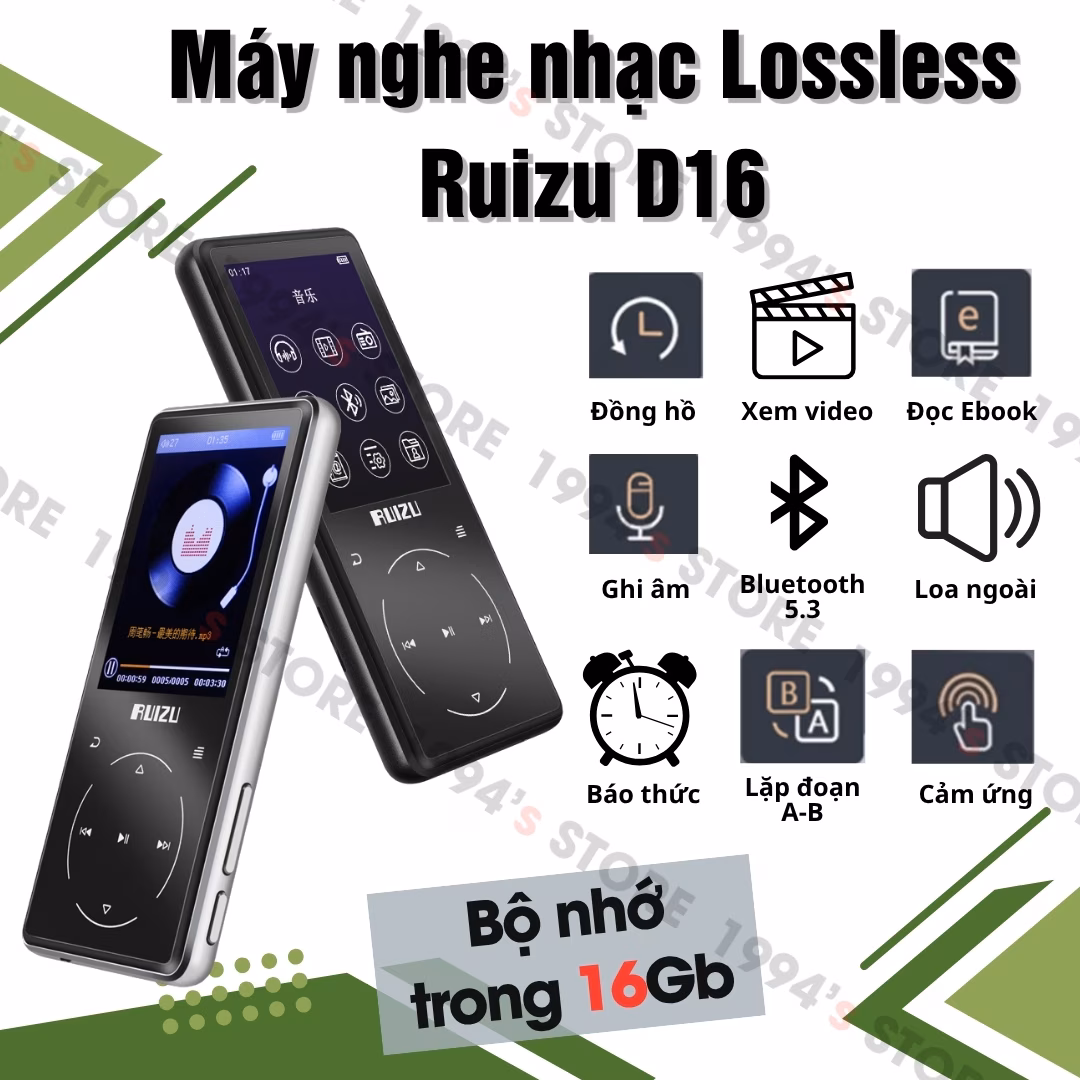 máy nghe nhạc ruizu d16