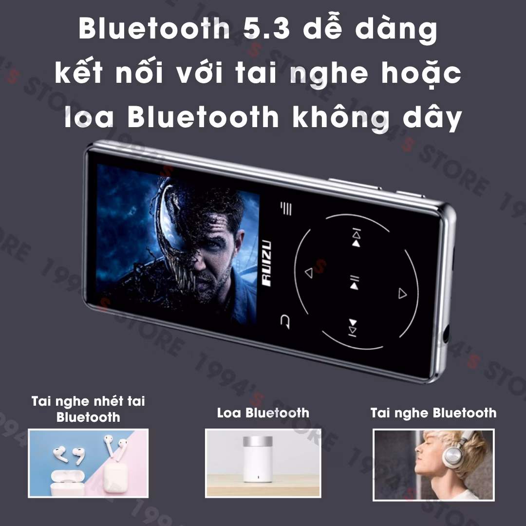 Máy Nghe Nhạc Học Tiếng Anh Ruizu D16 32Gb Màn Hình 2.4 Inch | Lặp Đoạn A-B