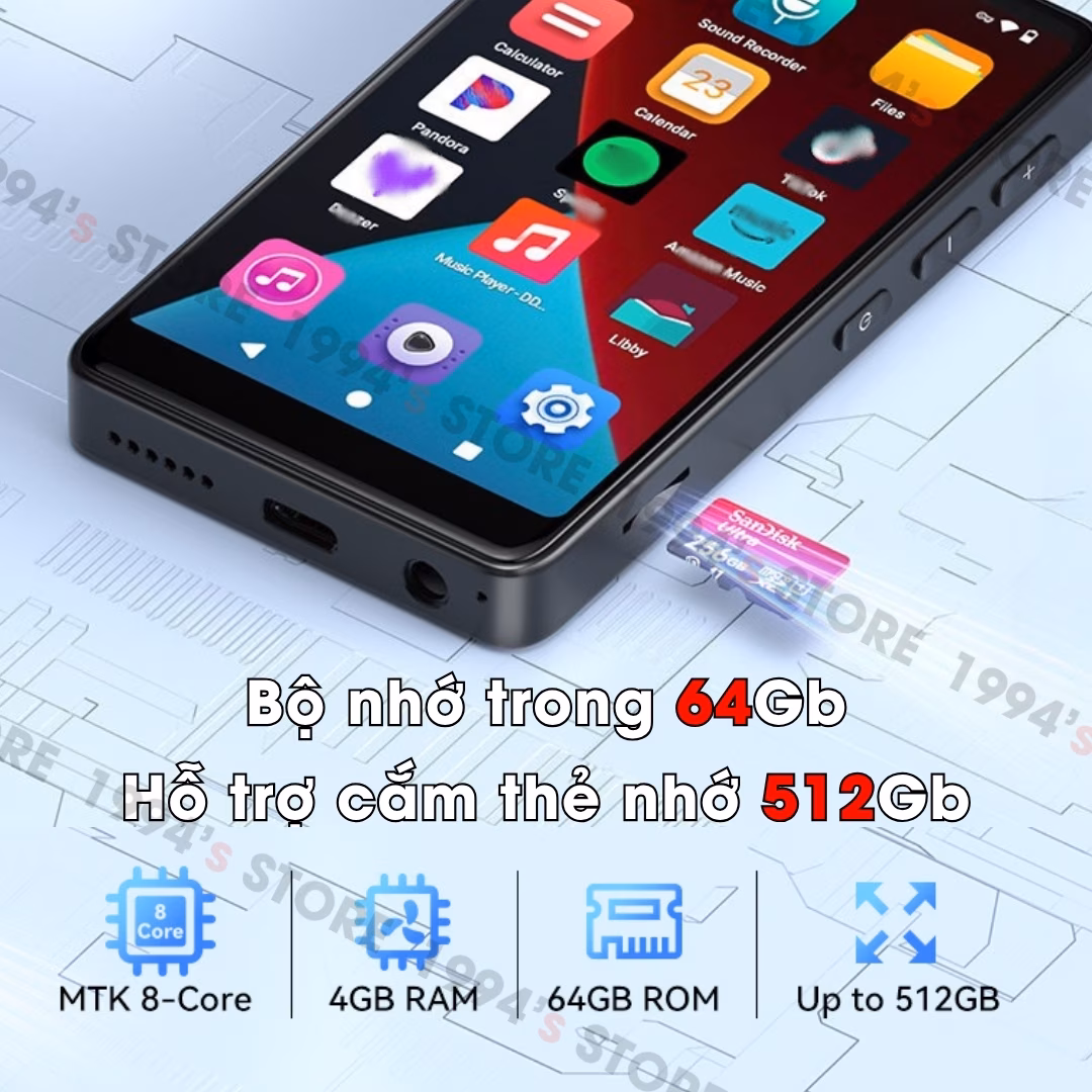 máy nghe nhạc thông minh chạy android