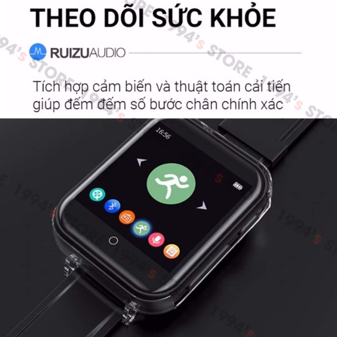 Máy Nghe Nhạc Thể Thao Ruizu M8 Đeo Tay | Đếm Bước Chân, Loa Ngoài