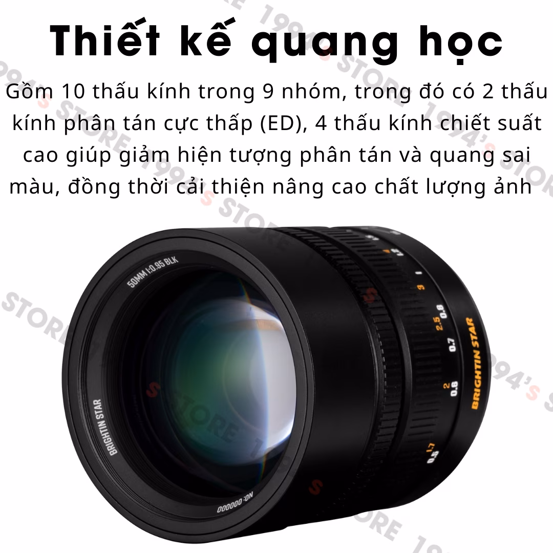 Ống kính Brightin Star 50mm F0.95 Sony E