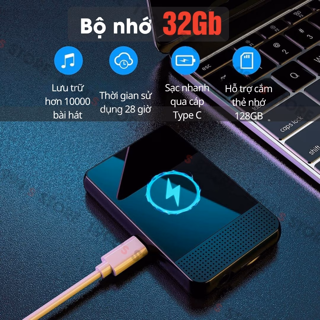 Máy Nghe Nhạc Bluetooth Ruizu M16 32Gb Màn Hình Cảm Ứng