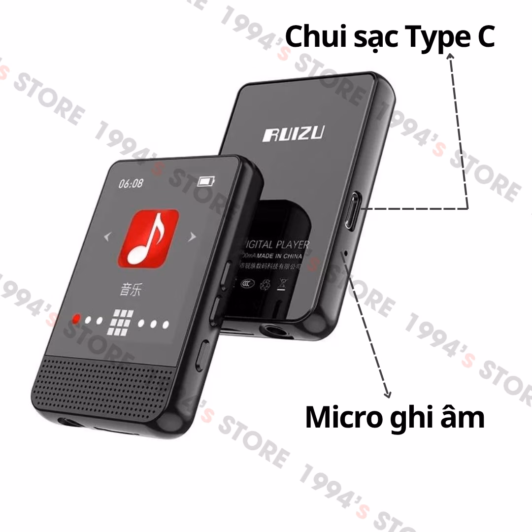 Máy Nghe Nhạc Bluetooth Ruizu M16 32Gb Màn Hình Cảm Ứng