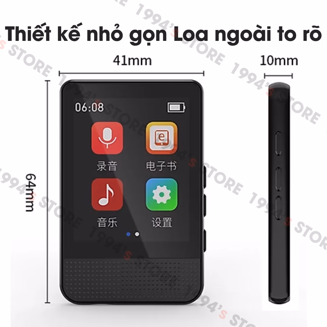 Máy Nghe Nhạc Bluetooth Ruizu M16 32Gb Màn Hình Cảm Ứng