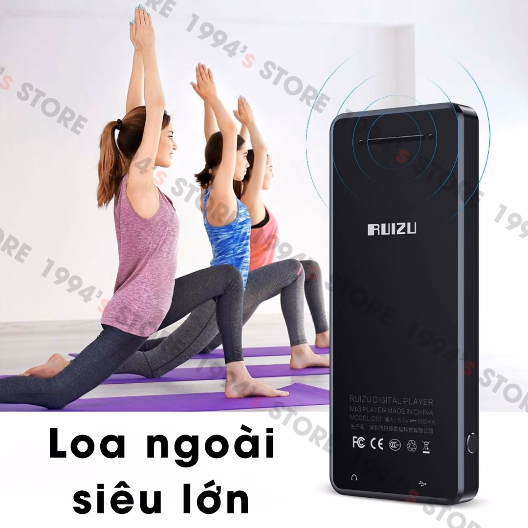 Máy Nghe Nhạc Học Tiếng Anh Ruizu D51 Bluetooth 8Gb | Lặp Đoạn A-B